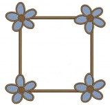 No 40 Spring Flower Font Frames Machine Embroidery Designs